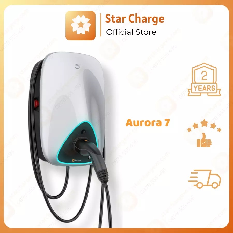 Sạc xe điện ô tô Aurora 7KWSTAR CHARGE cổng Type 2